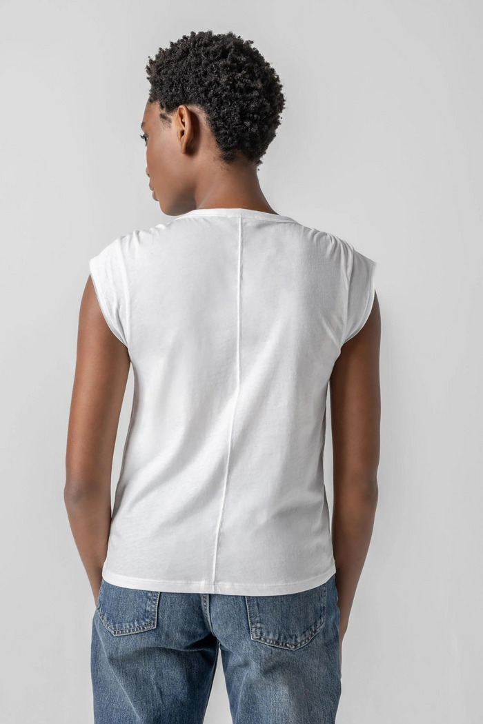 Lilla P Shirred Shoulder Tee
