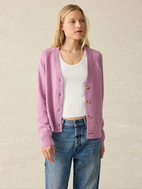 Faherty Orchid Haze Heather Jackson Cardigan