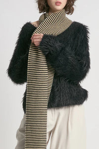 Look by M Striped Stitch Scarf