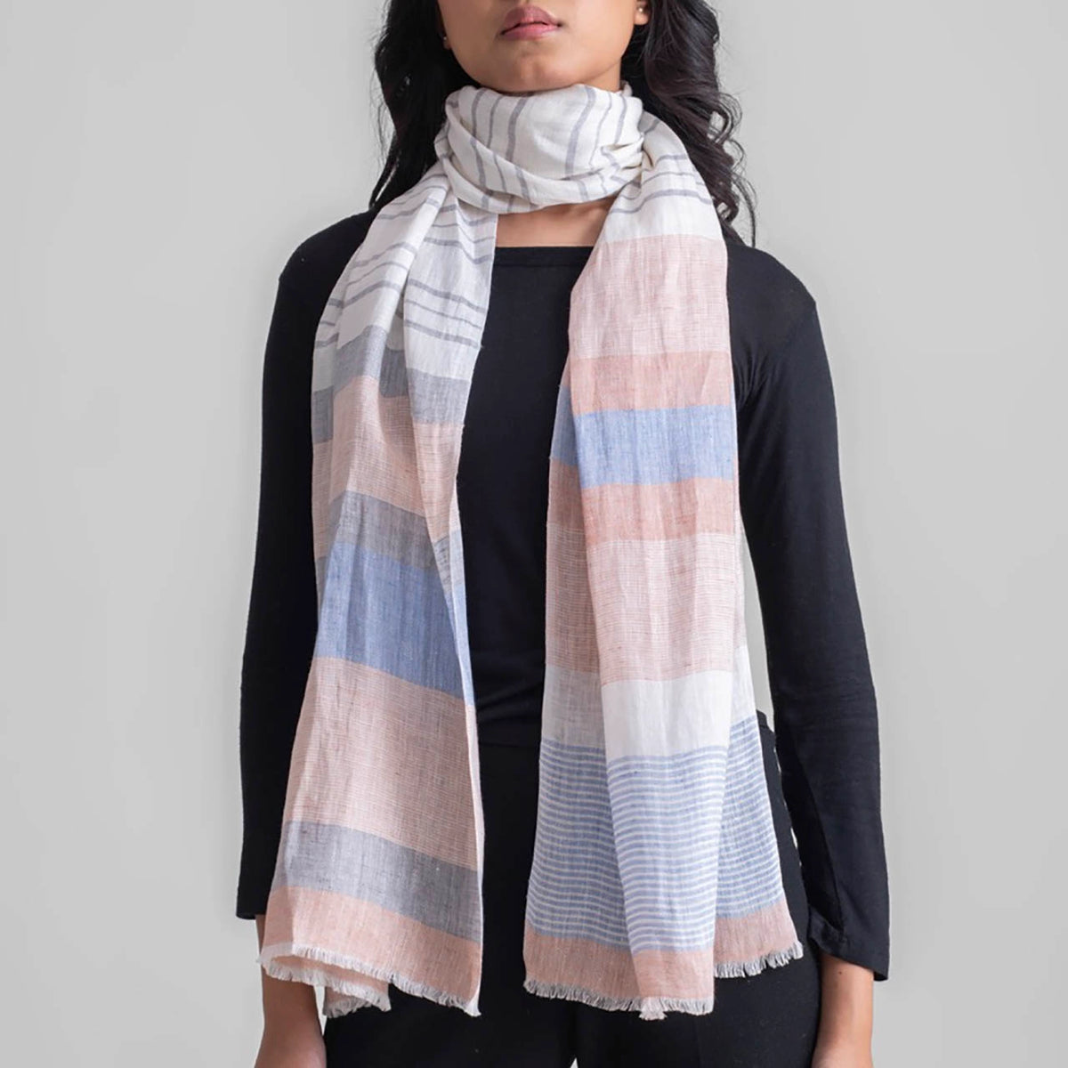 Sadhu Collective Soft Horizon Linen Scarf