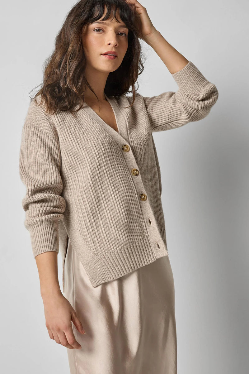 Lilla P Cashmere Side Vent Cardigan