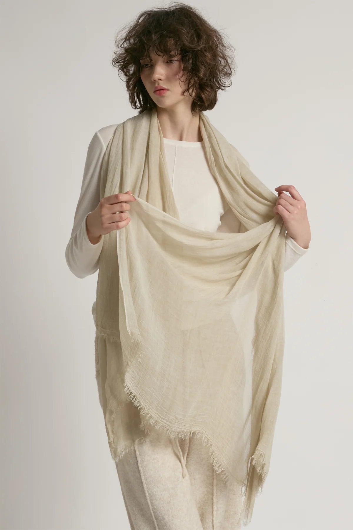 Look by M Sheer Cotton Scarf