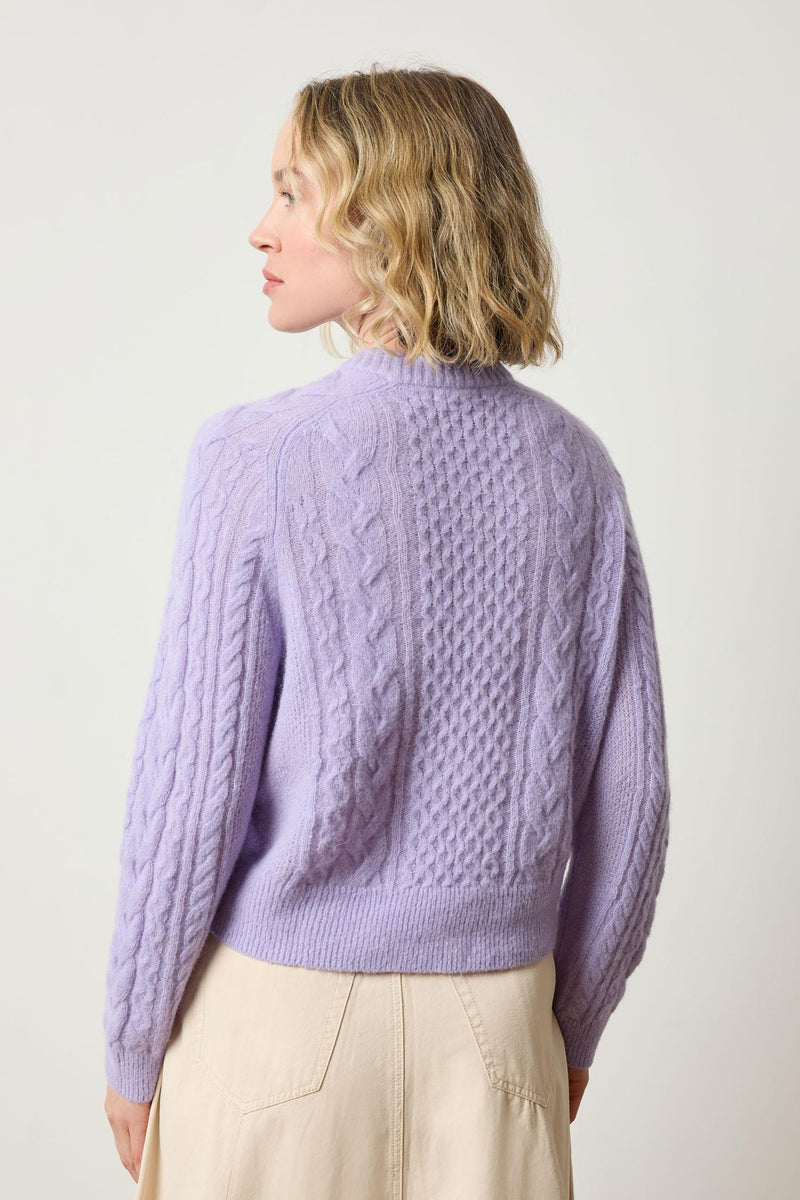 Lilla P Mixed Stitch Alpaca Crew Sweater