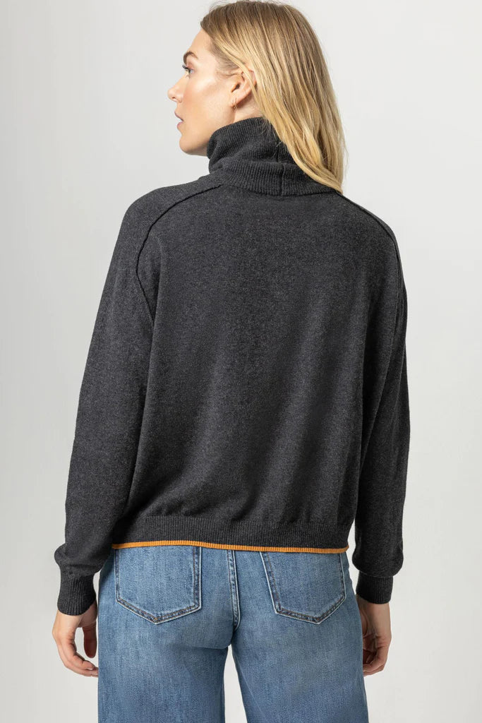Lilla P Easy Turtleneck with Tipping Sweater