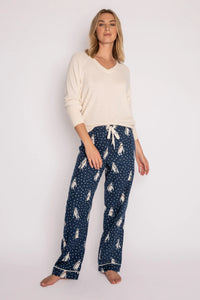 P.J. Salvage Holiday Penguin Flannel Pant
