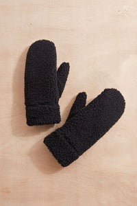 Look by M Faux Sherpa Mittens
