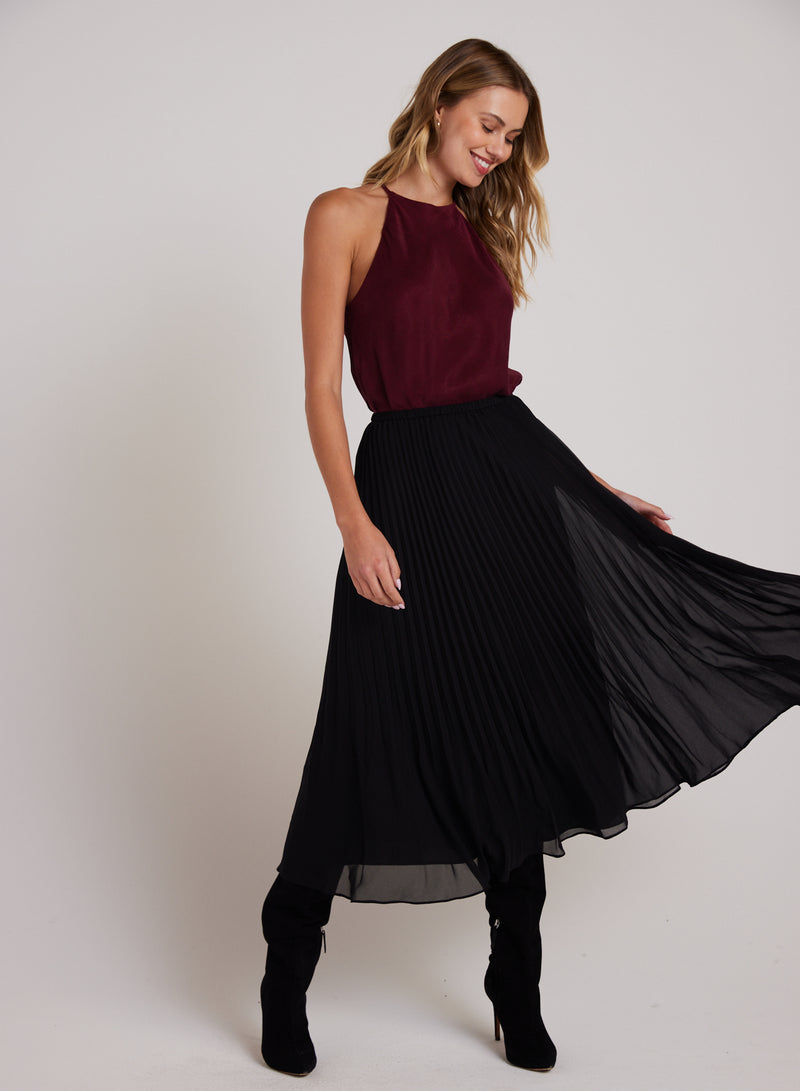 Bella Dahl Sunburst Pleat Midi Skirt