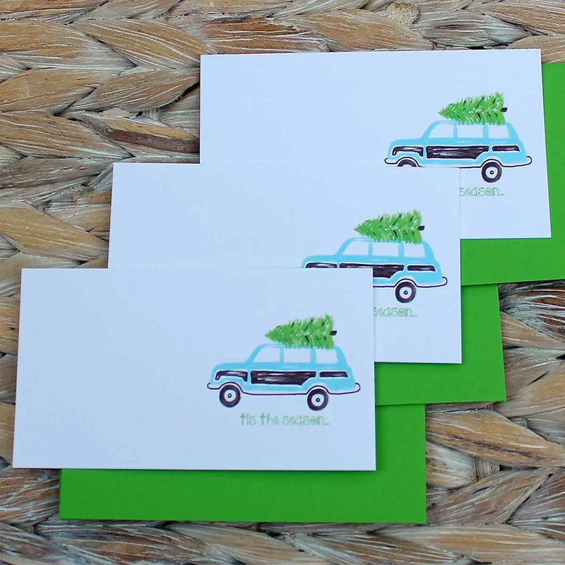Lemondaisy Woody Wagon Gift Enclosure Card Set