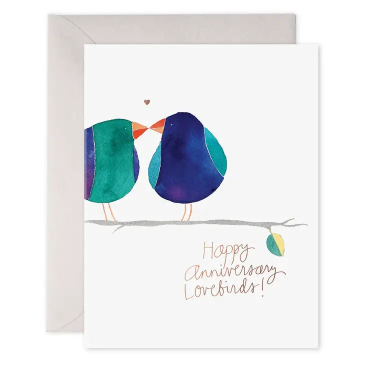 E.Frances Love Birds Anniversary Card