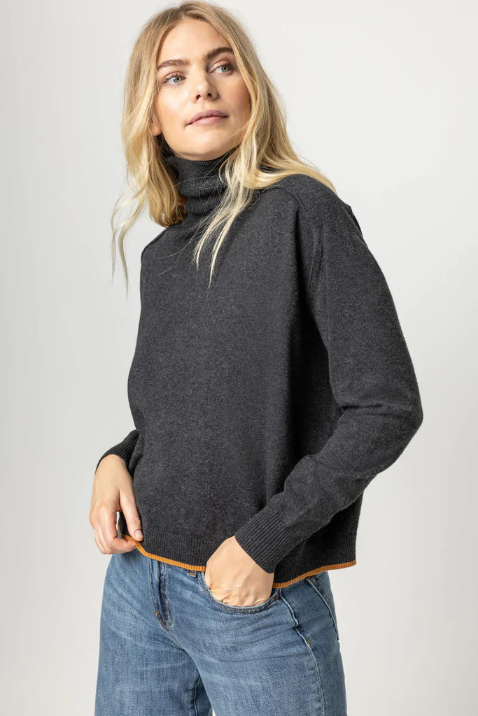 Lilla P Easy Turtleneck with Tipping Sweater