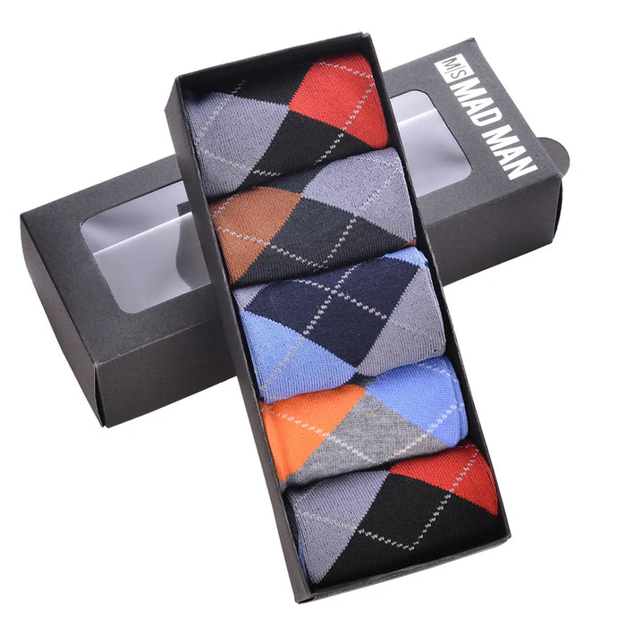 Mad Men Brite Argyle Boxed Socks