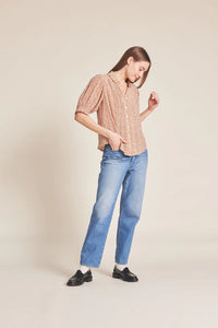 Birds of Paradis Bellflower Gemma Blouse