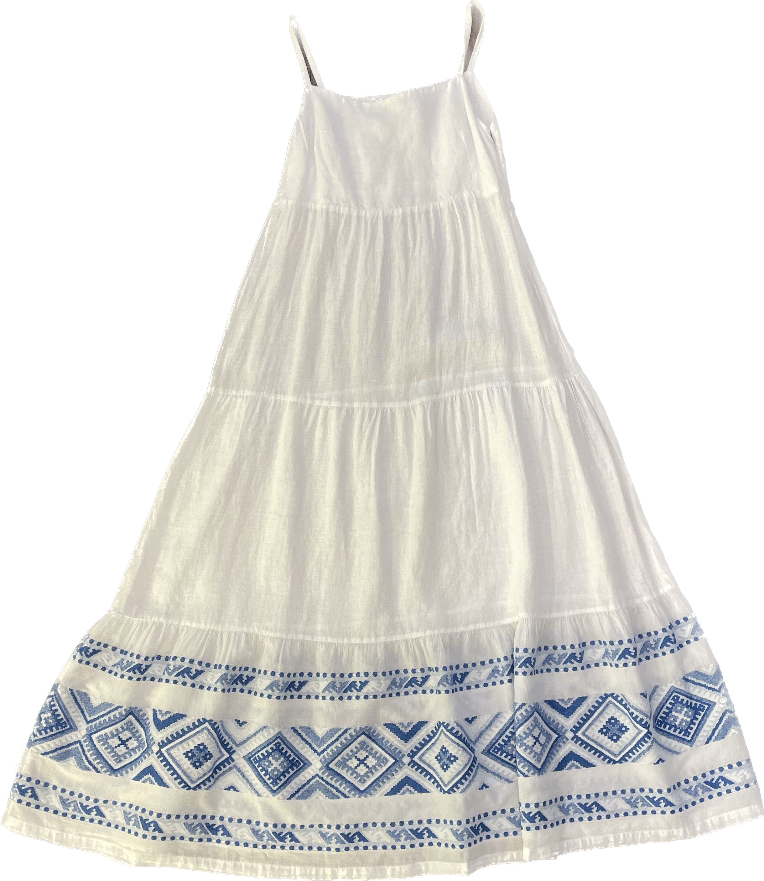 Embroidered cotton maxi dress