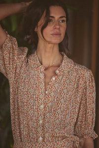 Birds of Paradis Bellflower Gemma Blouse