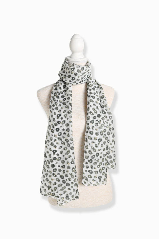 Look by M Watercolor Leopard Scarf