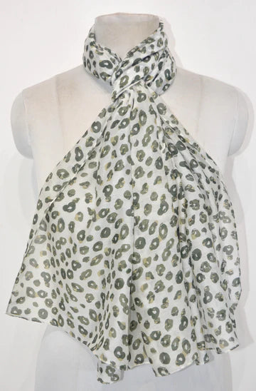 Look by M Watercolor Leopard Scarf