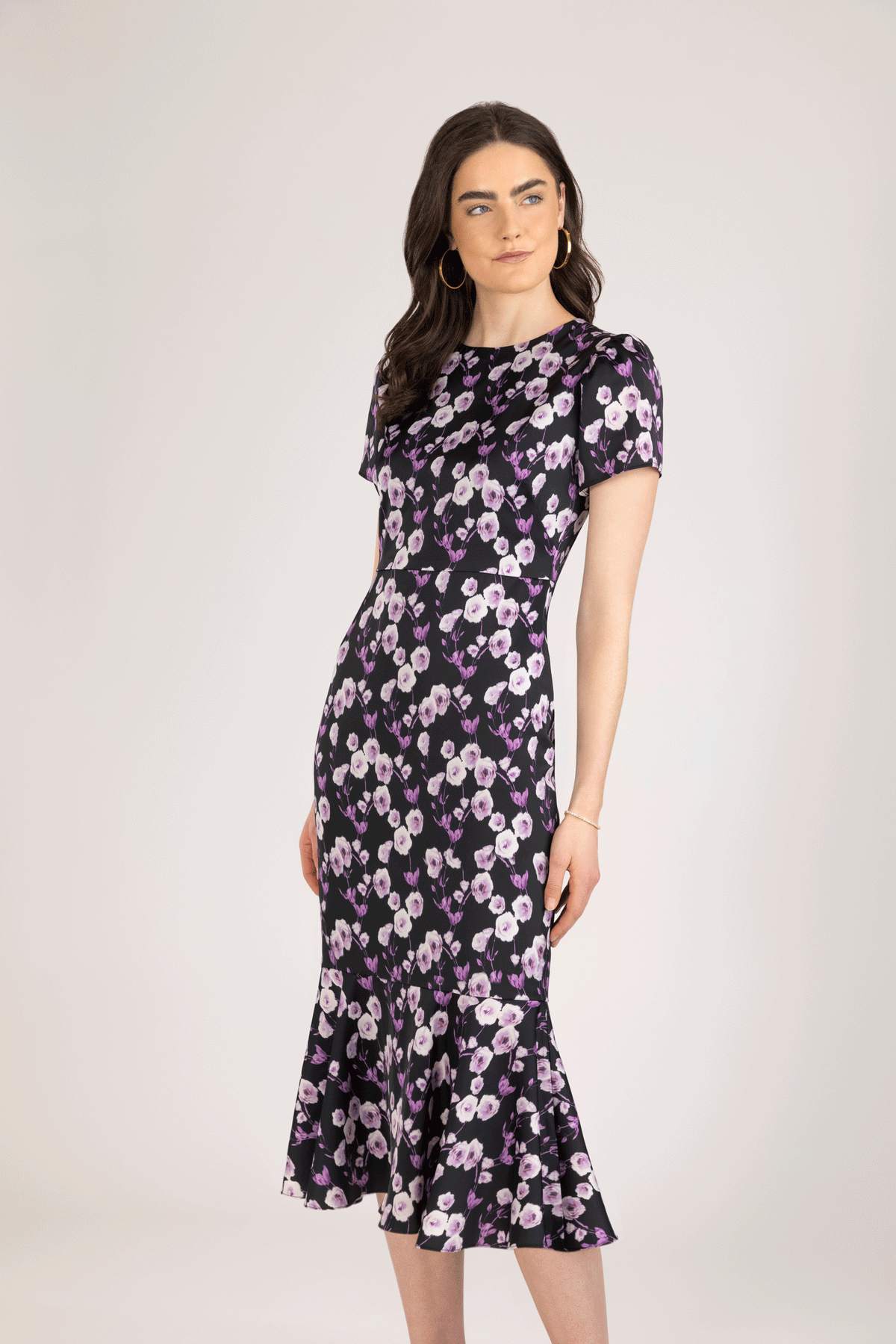 Shoshanna Thompson Floral Print Midi Dress