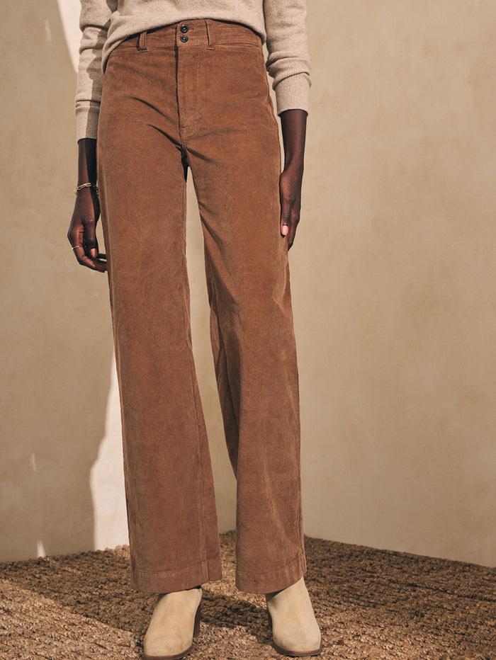 Faherty Stretch Cord Wide Leg Pant