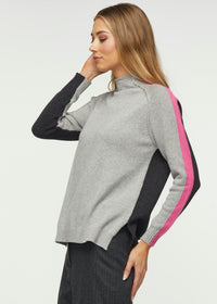Zaket & Plover Contrast Funnel Neck Sweater