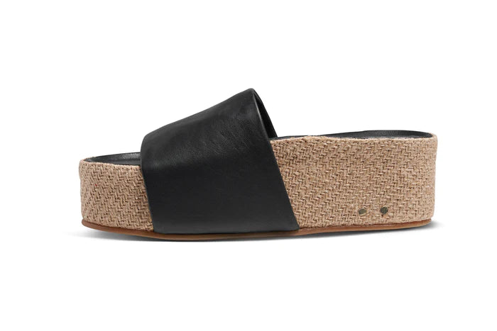 Beek Black Jute Albatross Sandal Final Clearance