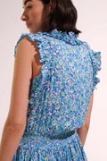 Poupette St. Barth Triny Ocean Blue Floral Mini Dress