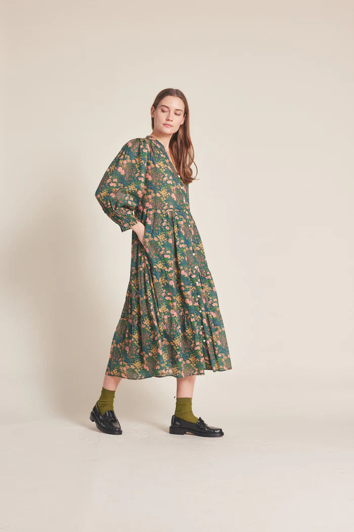 Birds of Paradis Sylvie Floral Print Dress