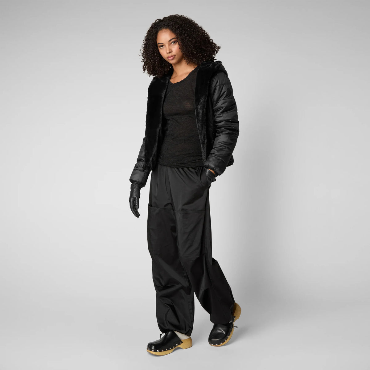  Save the Duck D33540W-FURY15 Women's Reversible Padded  Blouson / LAILA Black : Clothing, Shoes & Jewelry