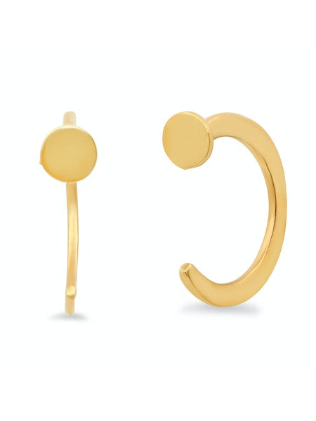 Tai Gold Vermeil Open Huggie Earrings