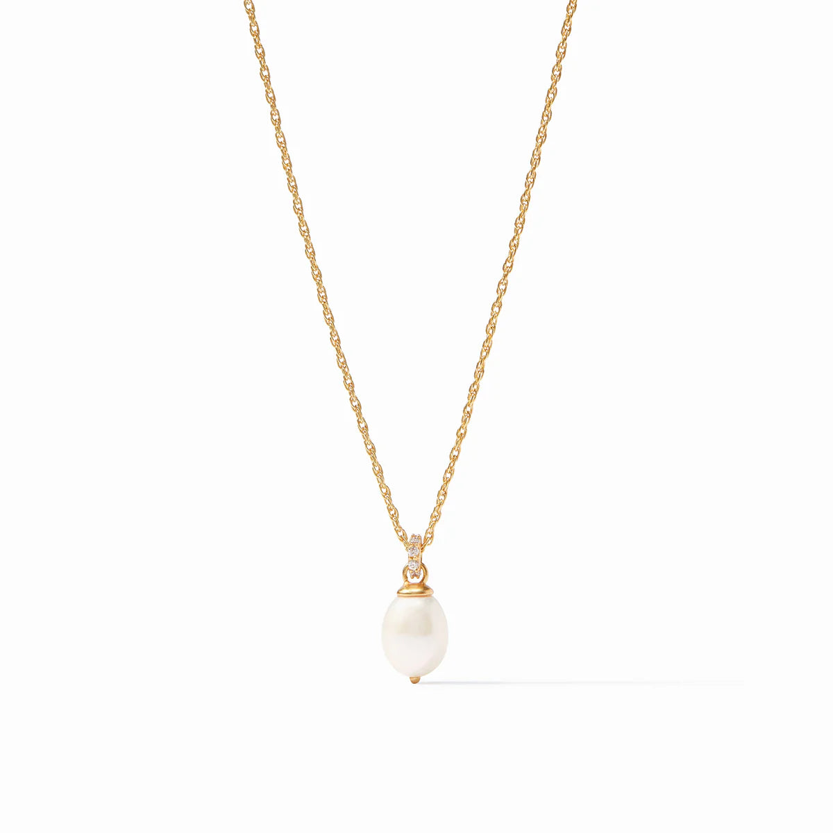 Julie Vos Celeste Pearl Solitaire Necklace