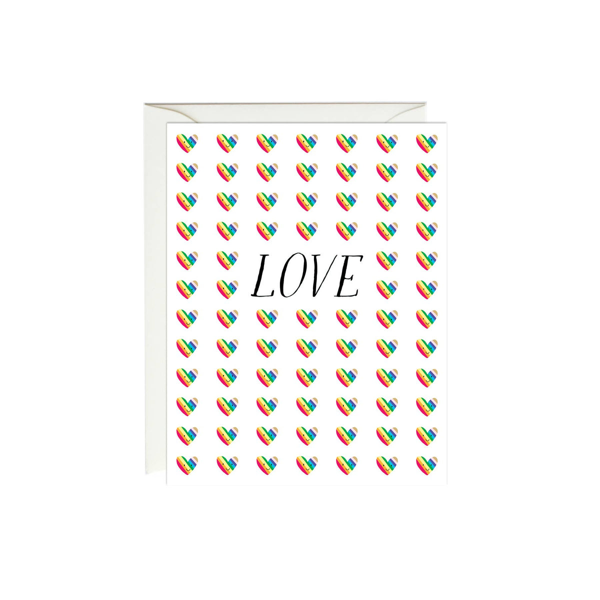 Rainbow Hearts Love & Wedding Card