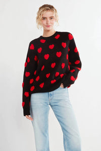 Look by M Fuzzy Heart Sweater