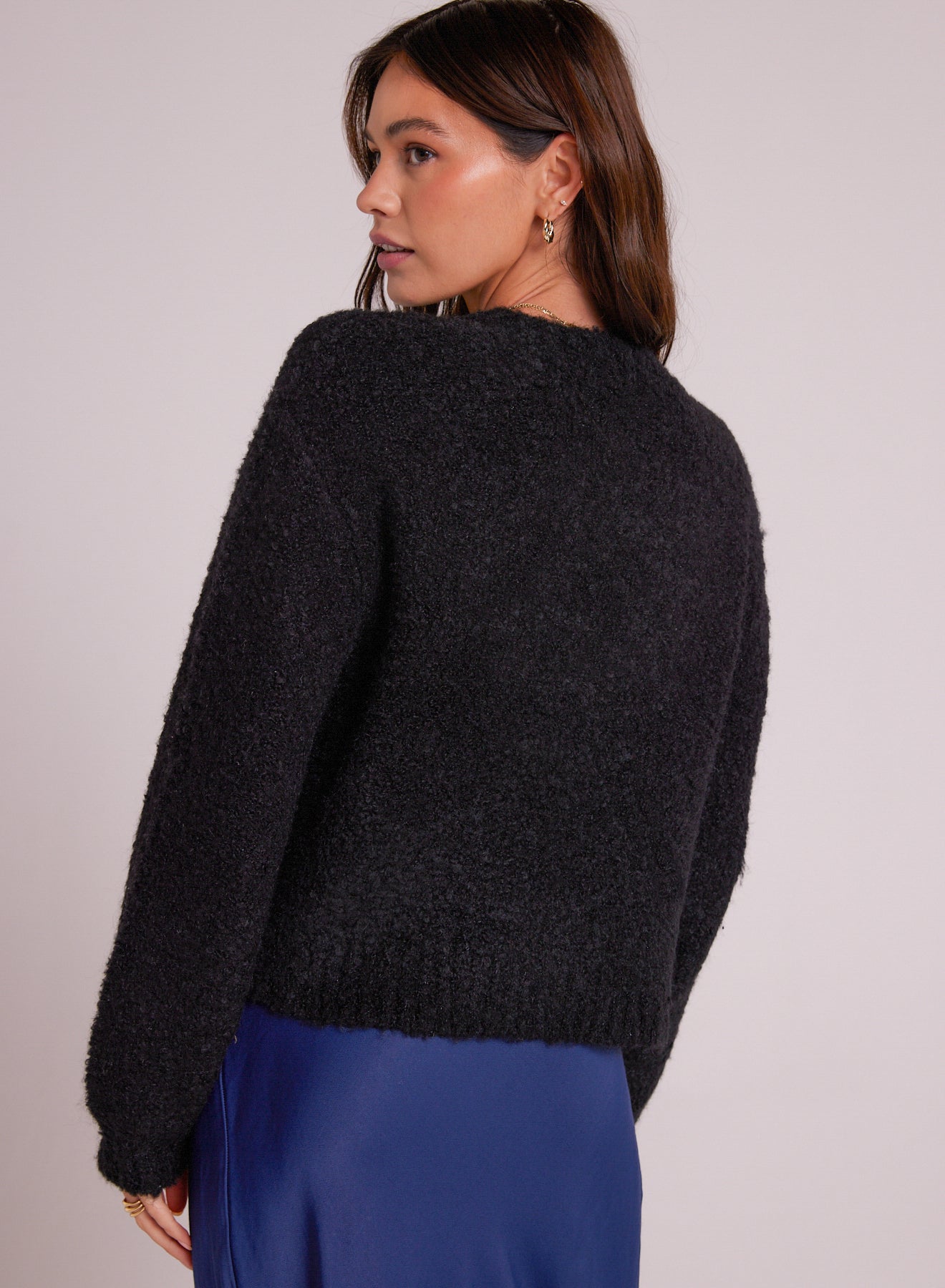 Bella Dahl Boucle Cropped Crew Sweater Shop Chou Chou