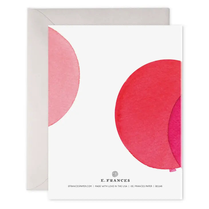 E.Frances Pink Balloons Birthday Card