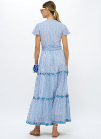 Oliphant Sorrentino Blue Stripe Maxi Dress