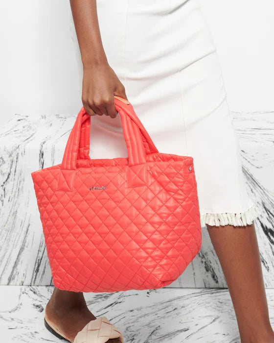 MZ Wallace Coral Small Metro Tote Deluxe