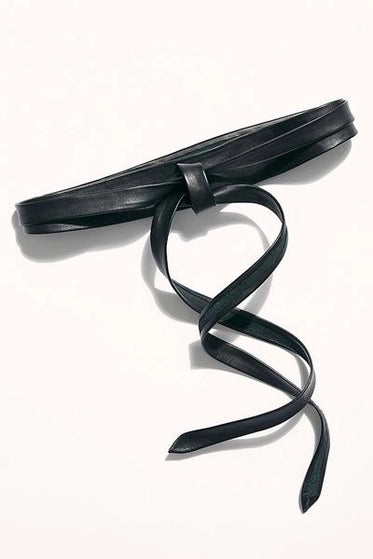 ADA Collection Black Midi Wrap Belt