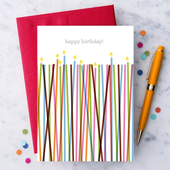 Design With Heart Happy Birthday Candles Card